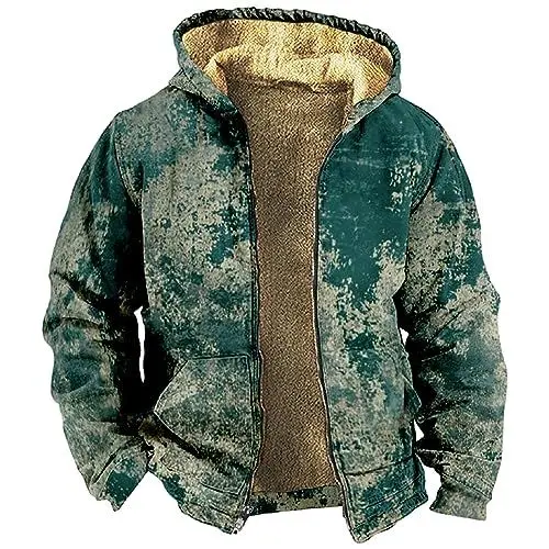 Produktbild: HSUAYEUD Wollmix Mantel Herren,Herren Wetterjacke Herren Weste Zweireiher Herren Sakko Modern Parka Männer Pailletten Anzug Herren Winterjacke Herren Weste(M,Armeegrün)