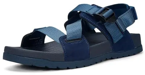 Produktbild: Hsyooes Damen Sandalen Sport Outdoor Sandalen für Herren Arch Support Backstrap Sandal Trekkingsandalen Wandersandalen,Blau,44 EU