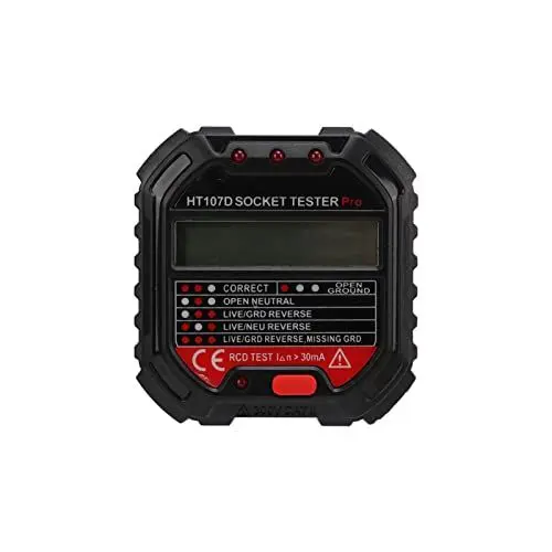 Produktbild: HT107D Digitaler Steckdosen Tester Elektrischer Erdungsdraht Detektor Schaltkreis Steckdosen Tester 90-250V/45-65Hz