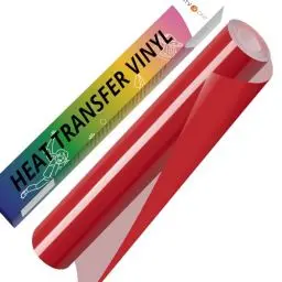 Produktbild: HTVRONT Plotterfolie Textil Rot - 30.5cm × 152.4cm Flexfolie Plotter Textil, Textilfolie Plotter Rot zum Aufbügeln auf T-Shirt, Iron on Folie für Cricut und Silhouette Cameo (Rot)
