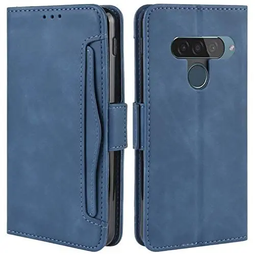 Produktbild: HualuBro Handyhülle für LG G8S ThinQ Hülle Leder, Flip Case Cover Stoßfest Klapphülle Handytasche Schutzhülle für LG G8S ThinQ Tasche (Blau)