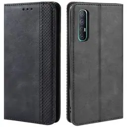 Produktbild: HualuBro Handyhülle für Oppo Find X2 Neo Hülle, Retro Leder Stoßfest Klapphülle Schutzhülle Handytasche LederHülle Flip Case Cover für Oppo Find X2 Neo Tasche, Schwarz