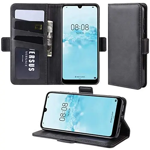 Produktbild: HualuBro Handyhülle für Oppo Reno2 Hülle, Oppo Reno 2 Hülle, Premium PU Leder Brieftasche Schutzhülle Handytasche LederHülle Flip Case Cover für Oppo Reno 2 / Reno2 Tasche - Schwarz