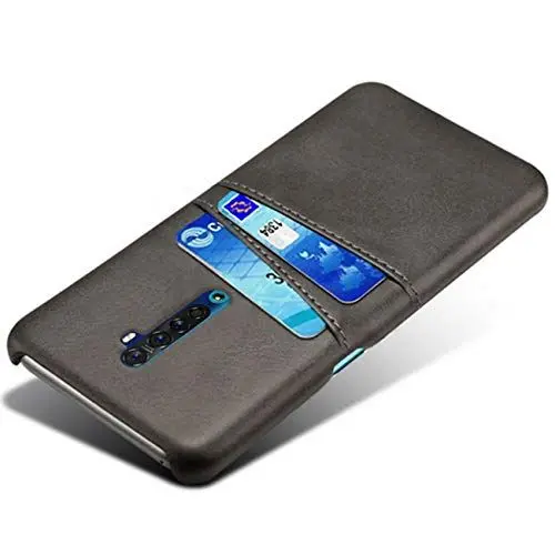 Produktbild: HualuBro Handyhülle für Oppo Reno 2 Hülle Leder, Ultra Slim Stoßfest Schutzhülle Bumper Case Cover Lederhülle Backcover für Oppo Reno 2 / Reno2 Tasche (Schwarz)