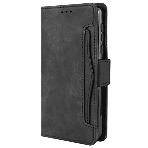 Produktbild: HualuBro Handyhülle für Vodafone Smart N11 Hülle Leder, Flip Case Cover Stoßfest Klapphülle Handytasche Schutzhülle für Vodafone Smart N11 Tasche (Schwarz)