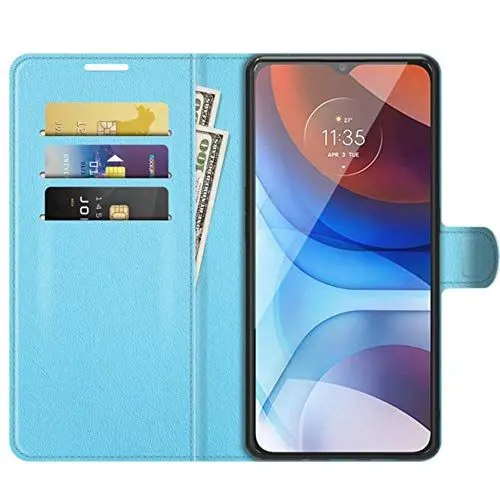 Produktbild: HualuBro Vivo iQOO 8 Hülle, Premium PU Leder Stoßfest HandyHülle Schutzhülle Klapphülle Handytasche Wallet Flip Case Cover für Vivo iQOO 8 2021 Tasche (Blau)