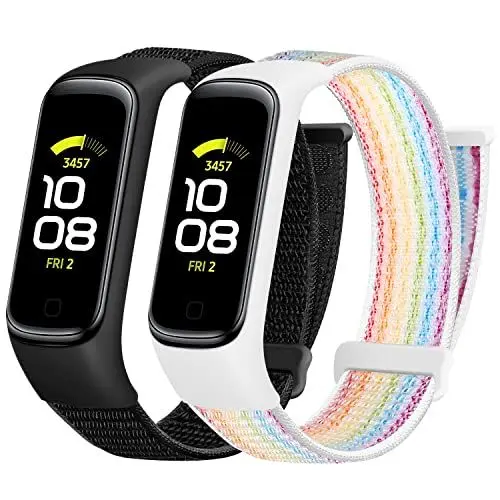 Produktbild: Huamanlou Armband Kompatibel mit Samsung Galaxy Fit 2 Armband, Nylon Atmungsaktives Verstellbares Uhrenarmband Sport Ersatzarmband für Galaxy Fit 2