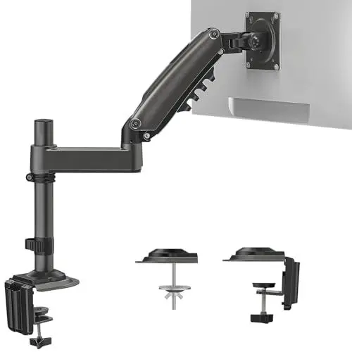 Produktbild: HUANUO 13-32 Zoll Monitor Halterung für LCD LED Bildschirm, Gasdruckfeder Monitor Arm 360° Drehbar, Monitor Ständer Vesa 75/100 & Belastbarkeit 2-9 KG