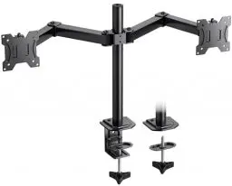 Produktbild: HUANUO Monitor Halterung 2 Monitore für 13-30 Zoll Bildschirme, Monitorhalterung 2 Monitore Höhenverstellbar, Bildschirmhalterung 2 Monitore Neigen Schwenken, 10 kg pro Arm, VESA 75/100