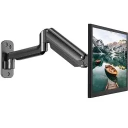 Produktbild: HUANUO Monitor Wandhalterung für 17-32 Zoll LED/LCD/TV Bildschirm, Monitor Halterung Wand, Monitor Arm Wall Mount mit 360° Drehbar Gasdruckfeder Arm, VESA 75mm 100mm
