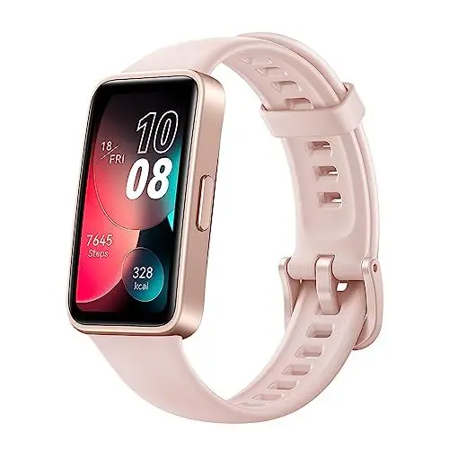 Produktbild: HUAWEI Band 8 Smartwatch, Ultra Slim Design, Sleep Tracking, 2 Week Battery Life, Health and Fitness Tracker, Compatible with Android & iOS, German Version, Sakura Pink