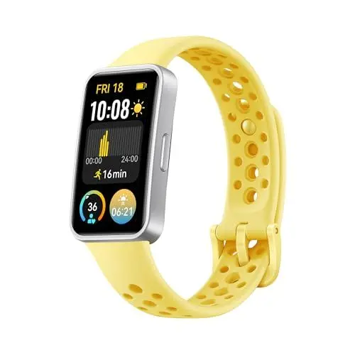 Produktbild: HUAWEI Band 9 Smartwatch, TruSleep 4.0 Schlaf-Tracking, Lange Dauer, intelligente Helligkeitseinstellungen, 100 Trainingsmodi, kompatibel mit iOS Android, Gelb, 30 Monate Garantie