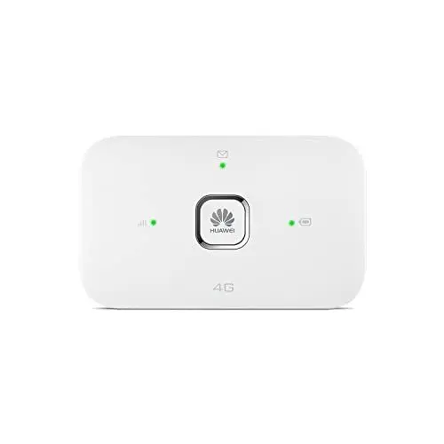 Produktbild: HUAWEI Mobile WiFi E5576 Mobiler WLAN-Router 4G LTE (CAT4), Download-Geschwindigkeit bis zu 150 Mbit/s, 1500 mAh Akku, Keine Konfiguration erforderlich, tragbares WLAN, Weiß