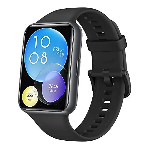 Produktbild: HUAWEI WATCH FIT 2 SmartWATCH, 1,74 Zoll HUAWEI FullView-Display, Blautooth-Anrufe, Gesundheitsmanagement, Lange Akkulaufzeit, Animierte Quick-Workouts, SpO2-Erfassung, Deutsche Version, Schwarz