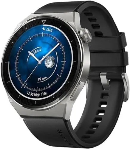Produktbild: HUAWEI Watch GT 3 Pro 46mm Smartwatch, Titangehäuse, Saphirglas, Tauch Modus,Lange Akkulaufzeit, dratlosses Aufladen,Herzfequenz und SpO2 Überwachung, Bluethooth Anrufe, 30 Monate Garantie, schwarz