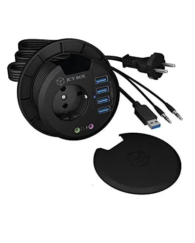 Produktbild: Hub 4-Port IcyBox USB 3.0 IB-Hub1430 Tisch-Hub extern retail