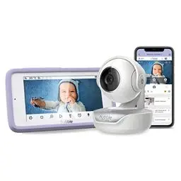 Produktbild: Hubble Connected Nursery Pal Premium Baby Monitor with Camera, 5 Inch Touch Screen, Privacy Mode, Infrared Night Vision, Two-Way Call, Room Temperature Sensor and Smartphone App