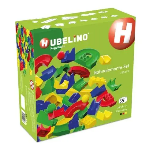 Produktbild: Hubelino 420473 55-teiliges Bahnelemente Set Kugelbahn