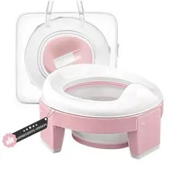 Produktbild: HuBorns - Faltbarer Toilettensitz Kinder - Mobile Toilette für Unterwegs Auto Leicht zu Verstauen - Potty Training Toilet mit 10 Einwegbeuteln Inklusive - Portable Potty für das Töpfchen Training