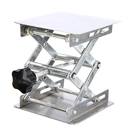 Produktbild: Hubtisch, KIMISS Plattformständer Heber Edelstahl Router Lift Hebelabor Jack Ständer Tischlift Hubwagen Plattform für Router Bench Tisch Holzbearbeitung