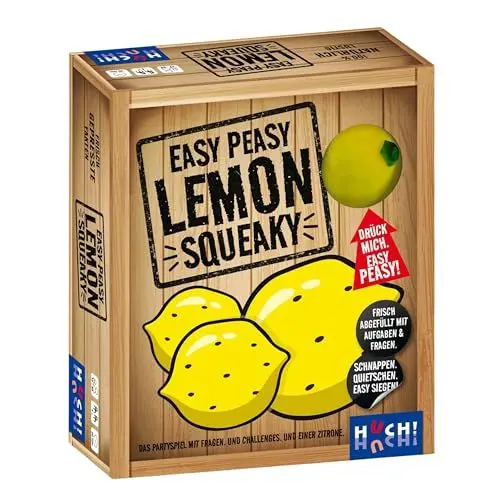 Produktbild: HUCH! | Easy Peasy Lemon Squeaky | Partyspiel und Quizspiel | Action garantiert | Kartenspiel & Gesellschaftsspiele | IQ Denkspiel | Für 4+ Spieler ab 12 Jahren