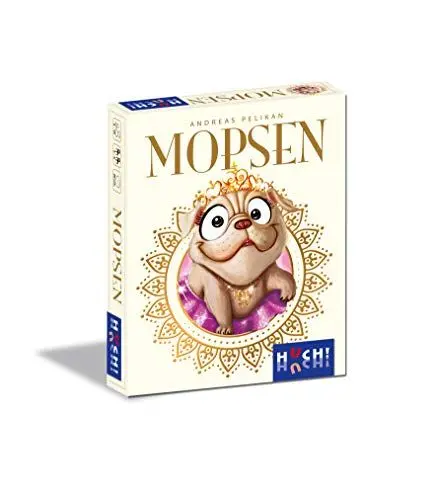 Produktbild: HUCH! | Mopsen | Kartenspiel | Gesellschaftsspiele | Familienspiele | Urlaubsspiele | Kinderspiele und Spiele für Erwachsene | Reisespiele | für 3 bis 5 Spieler ab 8 Jahren