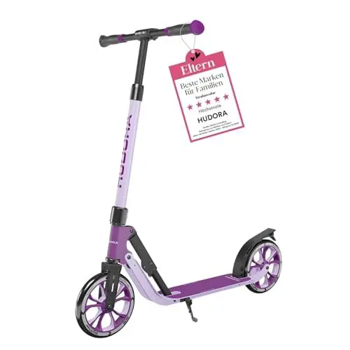 Produktbild: HUDORA BigWheel® 205 Advanced Scooter - Komfortabler Aluminium-Roller für bis zu 100kg - Höhenverstellbarer & zusammenklappbarer Tretroller - Kick-Scooter für Kinder/Jugendliche & Erwachsene