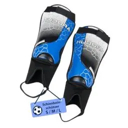Produktbild: HUDORA Schienbeinschützer mit Knöchelschutz - bequeme Schienbeinschoner mit Schaumstoff - Fußball Schienbeinschutz mit Knöchelprotektoren in Größe S - Fußballausrüstung Kinder & Jugendliche - blau