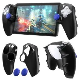 Produktbild: Hülle Case kompatibel mit Playstation Portal Remote Player mit 2 Joystick Kappen, Auarte Weich Silikon Schutzhülle für PS5 Portal Zubehör, Anti-Rutsch Hülle Skin für PS5 Portal
