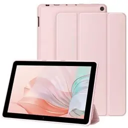 Produktbild: Hülle Kompatibel mit Fire HD 10 & Fire HD 10 Plus (11. Generation, 2021 10,1 Zoll) PU Leder Ultradünne Leicht Trifold-Stand Fire HD 10 Plus Tablethülle mit Auto Schlaf/Wach Funktion(Rosa)