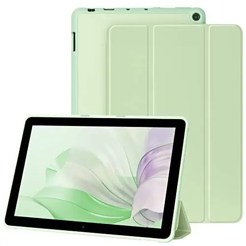 Produktbild: Hülle Kompatibel mit Fire HD 10 & Fire HD 10 Plus (11. Generation, 2021 10,1 Zoll) PU Leder Ultradünne Leicht Trifold-Stand Fire HD 10 Tablethülle mit Auto Schlaf/Wach Funktion(Grün)