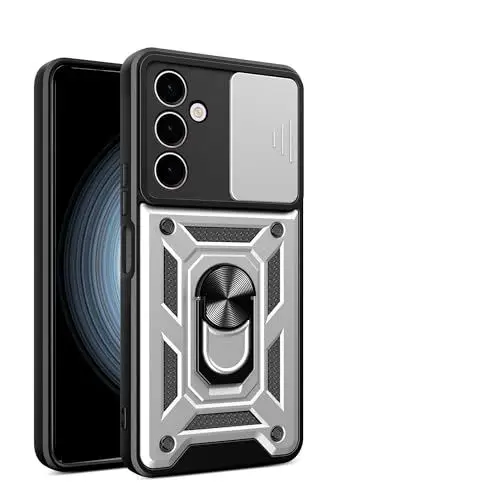 Produktbild: Hülle für Samsung Galaxy A24 4G (2 in 1 Dia-Kamera-Objektiv-Abdeckung) Kompatibel mit Galaxy A24 4G Hülle Case Handyhülle Schutzhülle Silvery