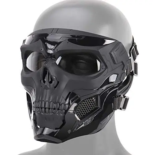 Produktbild: Huenco Halloween Sch?del Masken Airsoft Vollgesichtsschutzmasken Cs Krieg Spiel BB Gun Skeleton Masken Party Cosplay Maske Filmrequisiten