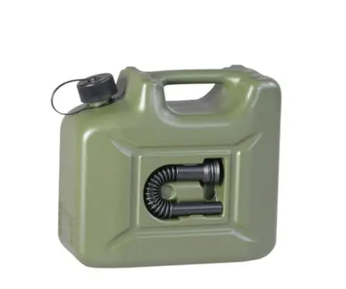 Produktbild: hünersdorff 801000 Kraftstoff-Kanister PROFI 10l für Benzin, Diesel und andere Gefahrgüter, UN-Zulassung, made in Germany, TÜV-geprüfte Produktion, oliv