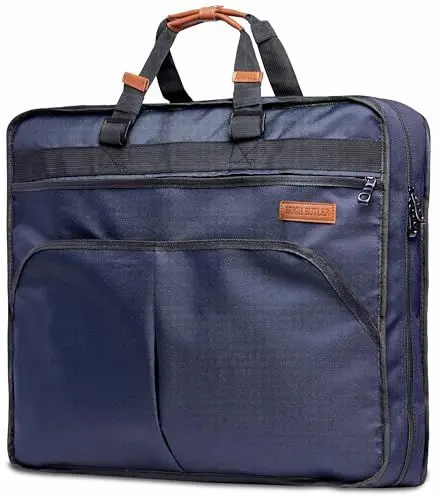 Produktbild: HUGH BUTLER Anzugtasche Herren - Kleidersack Reisetasche - Kleidertasche - Faltbar Anzughülle - Knitterfrei Kleidung - Marineblaue