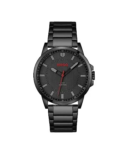 Produktbild: HUGO Analog Quarzuhr für Herren Kollektion #First mit Schwarzes Edelstahlarmband - 1530187