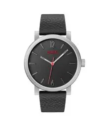 Produktbild: HUGO Analog Quarzuhr für Herren mit Schwarzes Lederarmband - 1530115