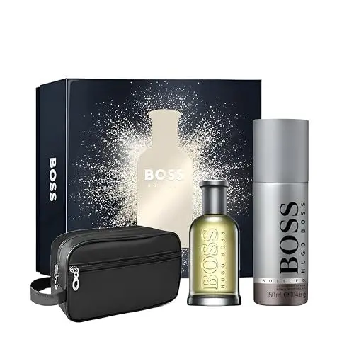 Produktbild: HUGO BOSS Herrenparfum Set, Eau de Parfum 50 ml, Deodorant 150 ml, Kulturbeutel