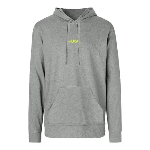 Produktbild: HUGO Herren Kapuzenpullover Loungewear Homewear Linked Hoodie, Farbe:Grau, Artikel:-036 Grey, Größe:2XL