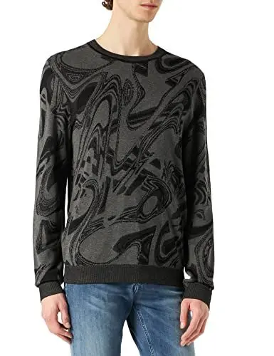 Produktbild: HUGO Herren Sglitch Pullover, Dark Grey22, M