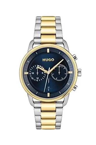 Produktbild: HUGO Multi Zifferblatt Quarz Uhr für Herren mit Zweifarbiges Edelstahlarmband - 1530235