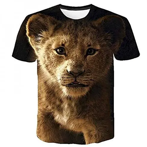 Produktbild: HUIGUANG Herren 3D Druck T-Shirt Herren T-Shirt Kurzarm Tier T-Shirt Löwe 3D gedruckt Tiger Mode T-Shirts T-Shirt für Männer T-Shirts
