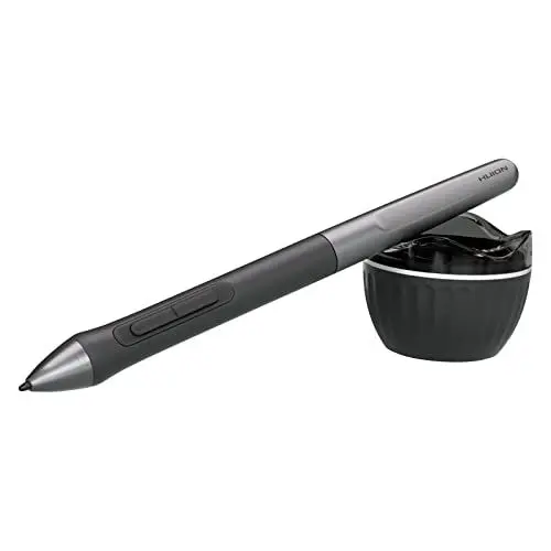 Produktbild: HUION Digitaler Stift PW110 Schwarz, PenTech 3.0 Batteriefreier, rutschfestem & schweißresistentem Silikongriff, 2 programmierbare Tasten, 8192 Stufen Druckempfindlichkeit, für Inspiroy Stifttablett