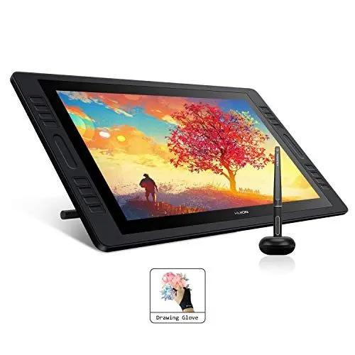 Produktbild: HUION KAMVAS Pro 20 Grafiktablett mit Display 19,53-Zoll Bildschirm-HD-Stift-Display Batteriefreier Stift, 16 Tastenkombinationen und 2 Touch-Leisten Ideal für Home-Office & E-Learning