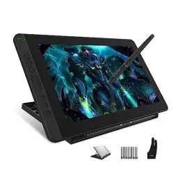 Produktbild: HUION Kamvas 13 Grafik-Zeichentablett-Monitor,13,3-Zoll-Unterstützung für Stiftanzeigen Voll ausgestatteter USB-C-Anschluss, 120% sRGB-Farbumfang, 8192 Stufen Batteriefreier Stift mit Ständer