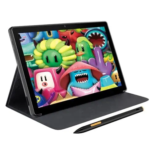 Produktbild: HUION Kamvas Slate 10 Grafiktablett mit Display ohne PC, 10,1 Zoll Kunsttablett, Standalone Zeichentablett mit Stift, Volllaminiertem Bildschirm, Android 12, 8GB+128GB für Künstler Anfänger