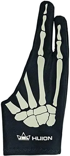 Produktbild: Huion Skeleton Handschuh für Grafik-Zeichentablett, idealer Antifouling-Handschuh für Personen, die Zeichentabletts und Leuchtkästen verwenden (1 Einheit freie Größe, gut für die rechte Hand)