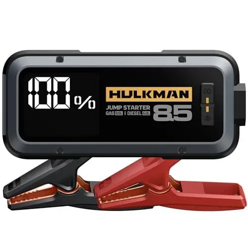 Produktbild: Hulkman Alpha 85 Starthilfe Powerbank 2000A 20000mAh Auto Starter für bis zu 8,5L Benzin und 6L Diesel Motoren mit Boost-Funktion für vollständig Leere Batterie 12V Lithium Tragbare Starthilfegerät
