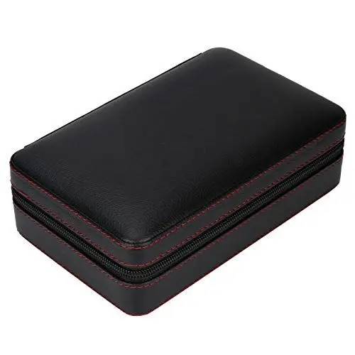 Produktbild: Humidor-Etui, Zedernholz-Zigarren-Aufbewahrungs-Etui Zigarren-Etui 8,07 X5,12 X 2,76 Zoll für Zuhause für Büro für Reisen(Schwarz)