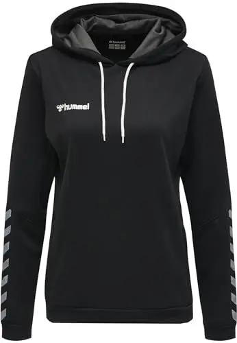 Produktbild: HUMMEL Damen Hoodie Hmlauthentic Poly Hoodie Woman, Black/White, L, 204932-2114-L